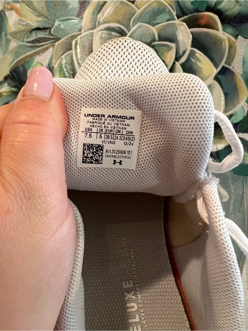 Under Armour White Athletic Mesh Sneakers